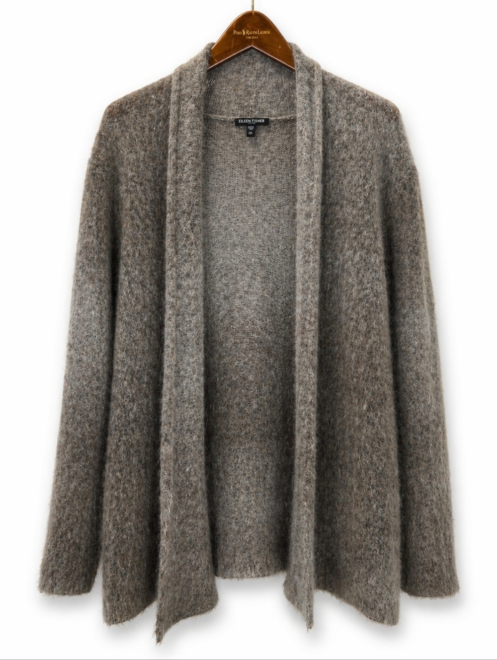 Eileen Fisher Ombre Open-Front Mohair Blend Cardigan Light Weight Size P/L
